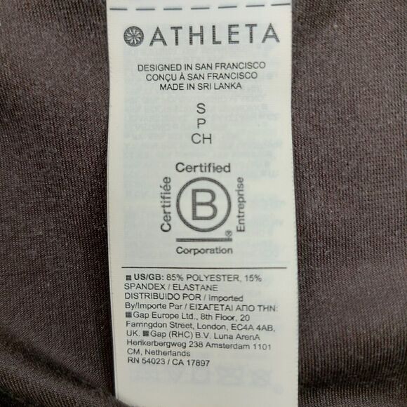 Athleta Elation Velvet Tight Womens Small Black Stretch Comfort Athleisure Gym - Picture 10 of 12